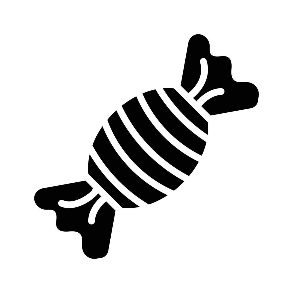 Wrapped candy icon designed in glyph style vector