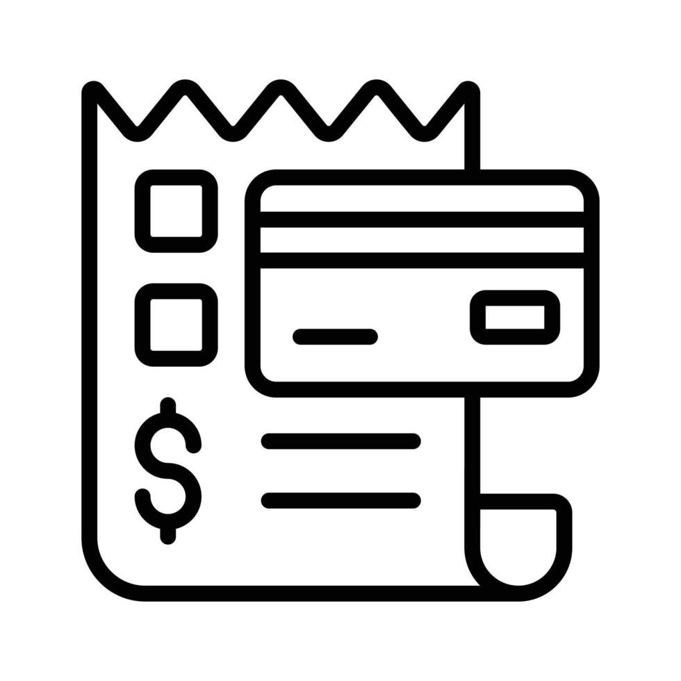 Download our modern line style icon of payment invoice. vector