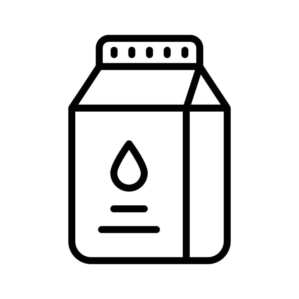 A line style icon of milk packaging. vector