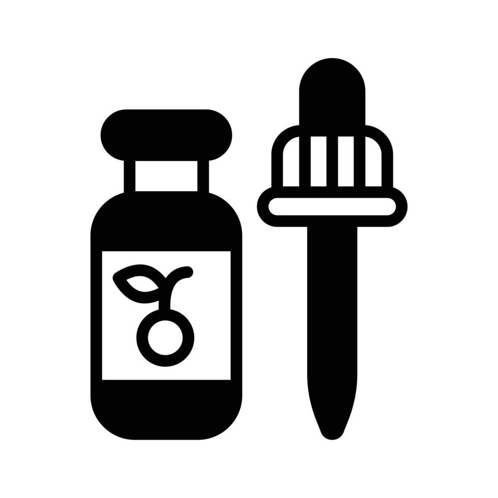 Easy to use glyph style icon of food essence dropper. vector