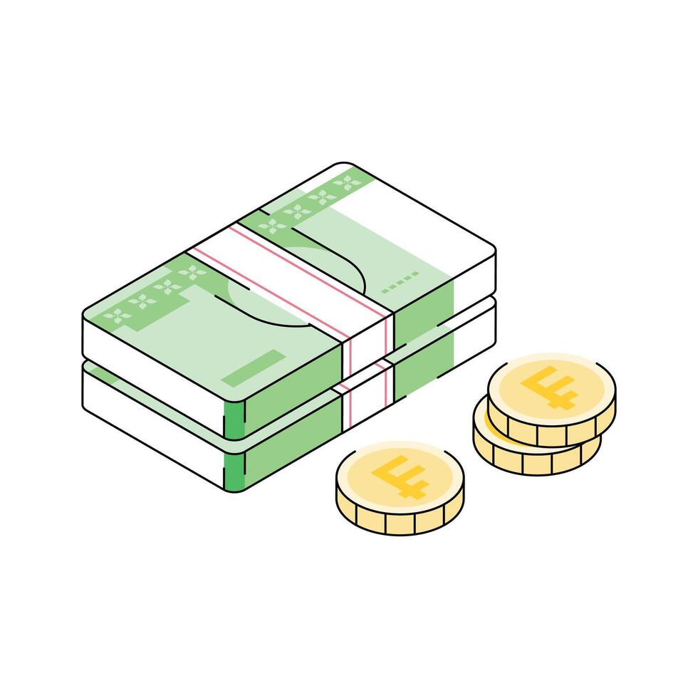 Well crafted isometric icon of swiss franc currency vector