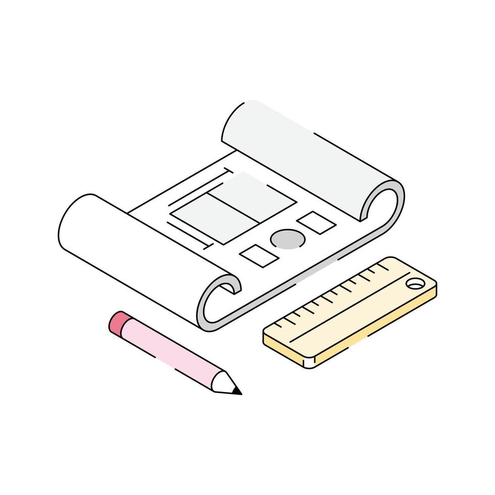 Premium isometric outline icon prototype, easy to edit vector