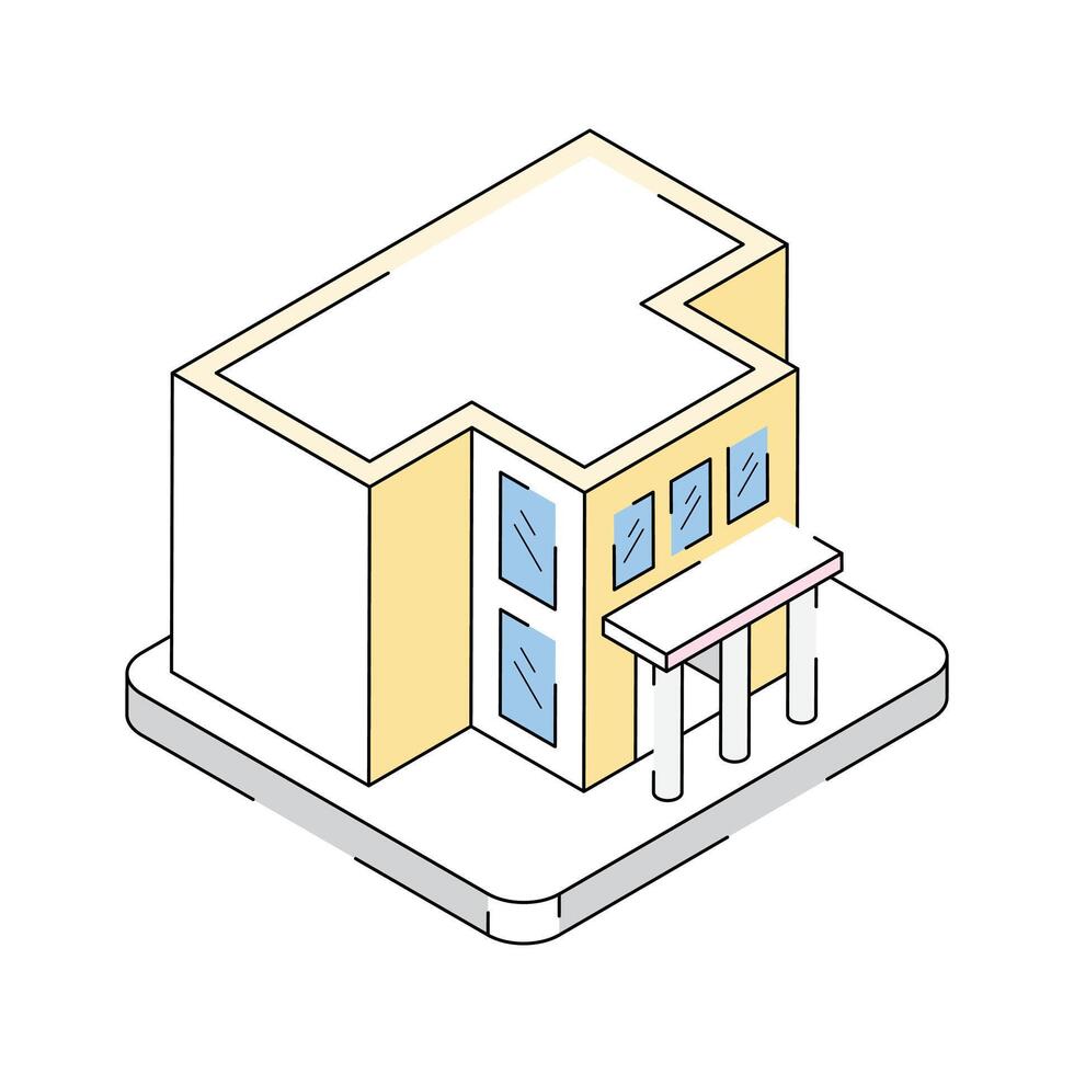 Get your hands on this isometric icon of art gallery vector