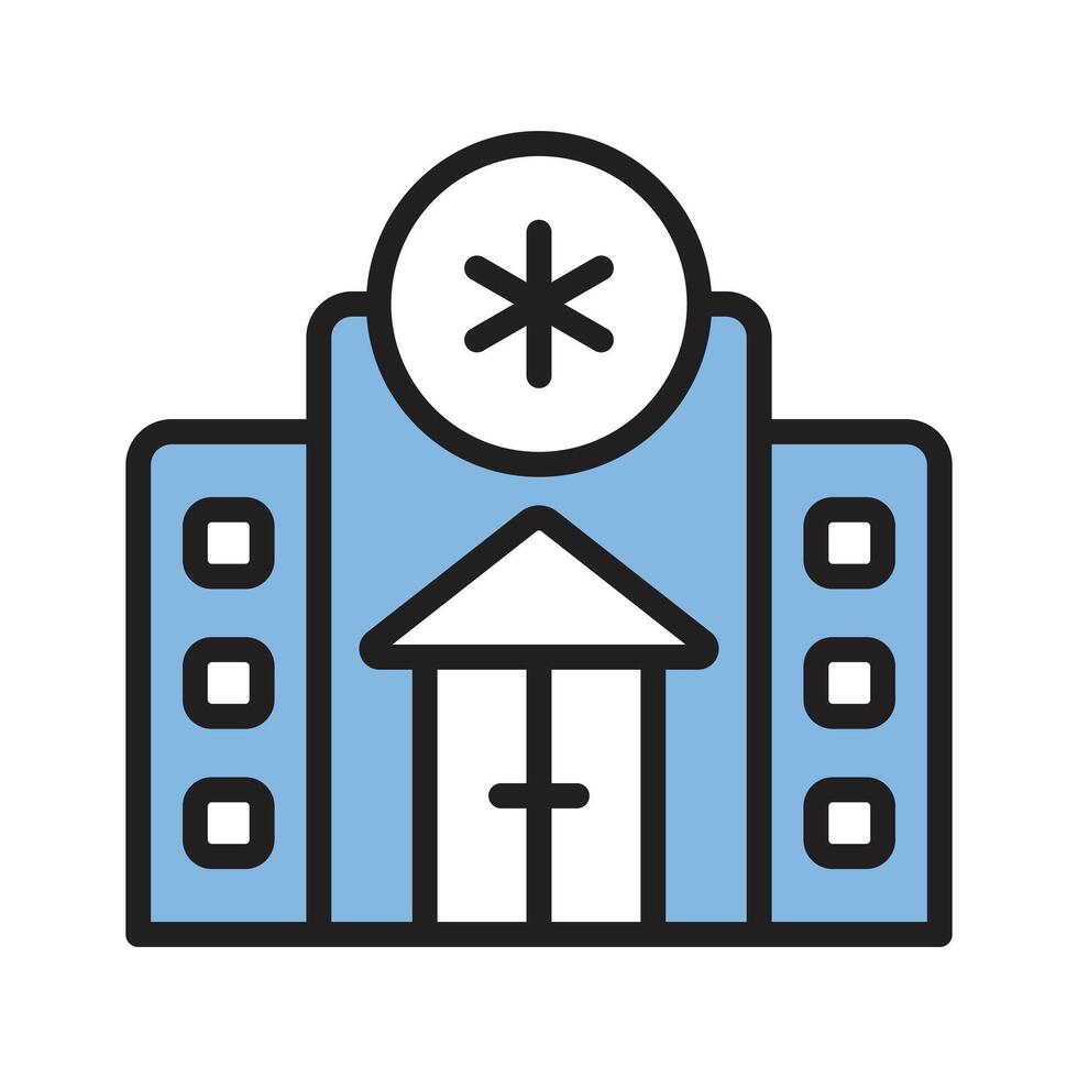Get a sight of this captivating line icon showing hospital building vector