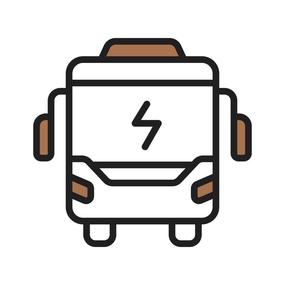 Check out our premium line style icon of electric bus vector