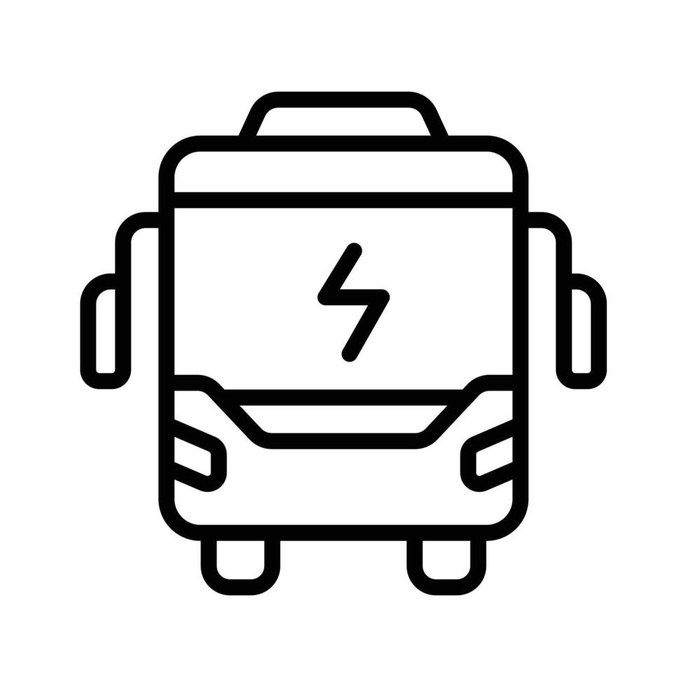 Check out our premium line style icon of electric bus. vector
