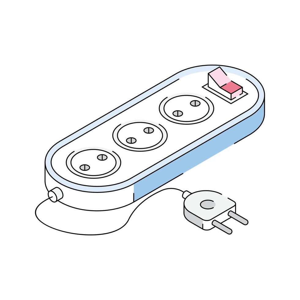 Download our isometric icon of power extension vector