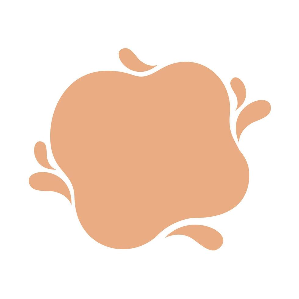 blob shape brown pastel soft for banner copy space, aqua background, cocoa brown milk blob splash on white, water blobs droplet wave shape for banner, milk blob graphics vector