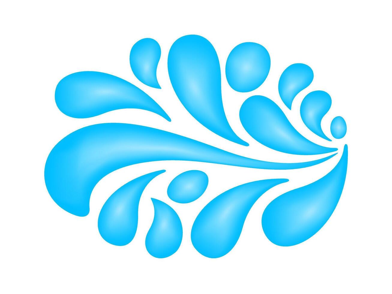 water drop splash, splash of water for element logo and icon, water drop splatter simple image for banner songkran festival, splash water drop symbol for graphic vector