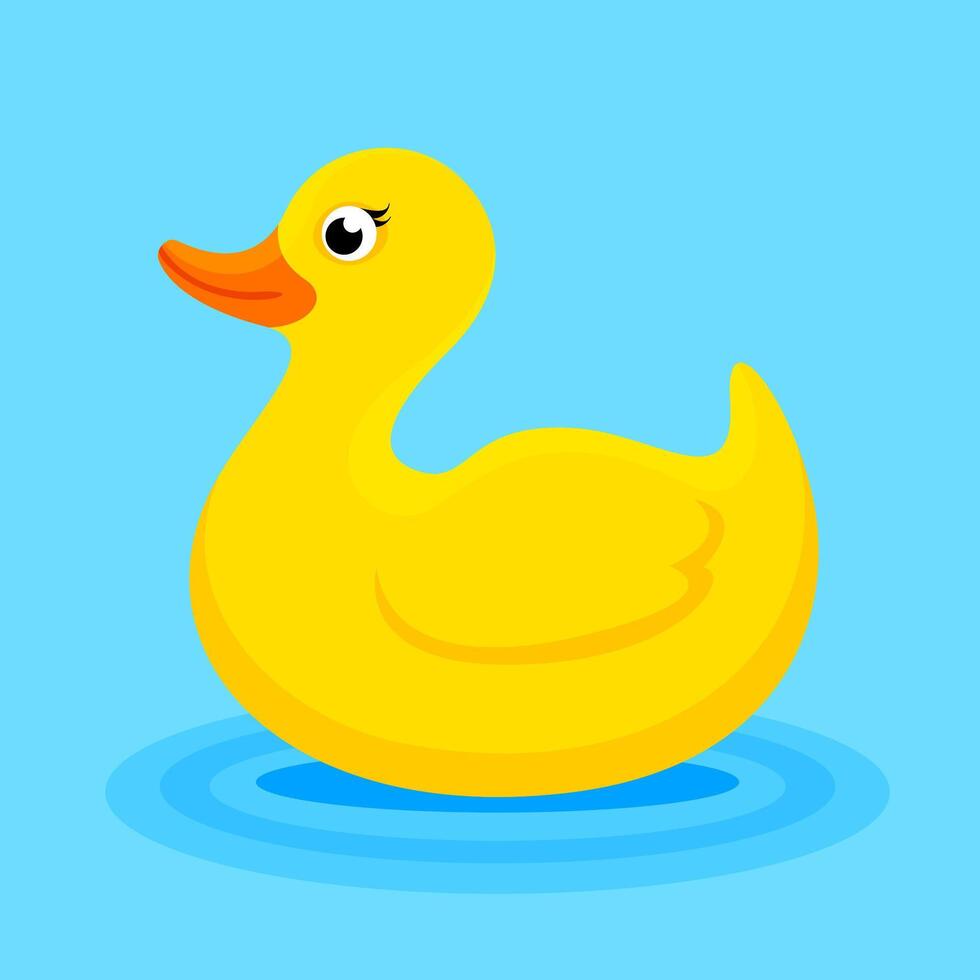 yellow duck clip art, cute duck cartoon for infographics, illustration duck simple flat, ducks for kindergarten child learning, yellow duck for flash card of preschool kids vector