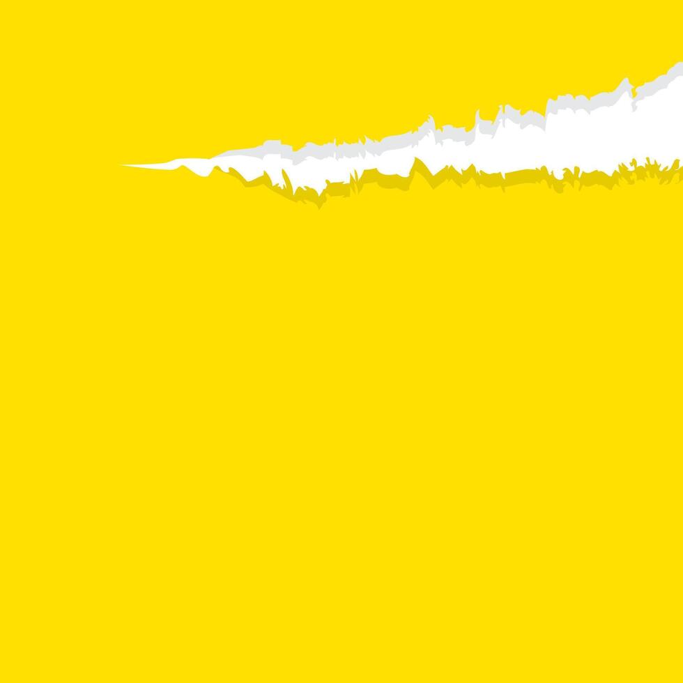 paper yellow with tear marks for banner copy space, paper rip torn yellow square background, yellow paper with edge tear, sheet paper card rip for advertising message text, notepaper memo torn texture vector