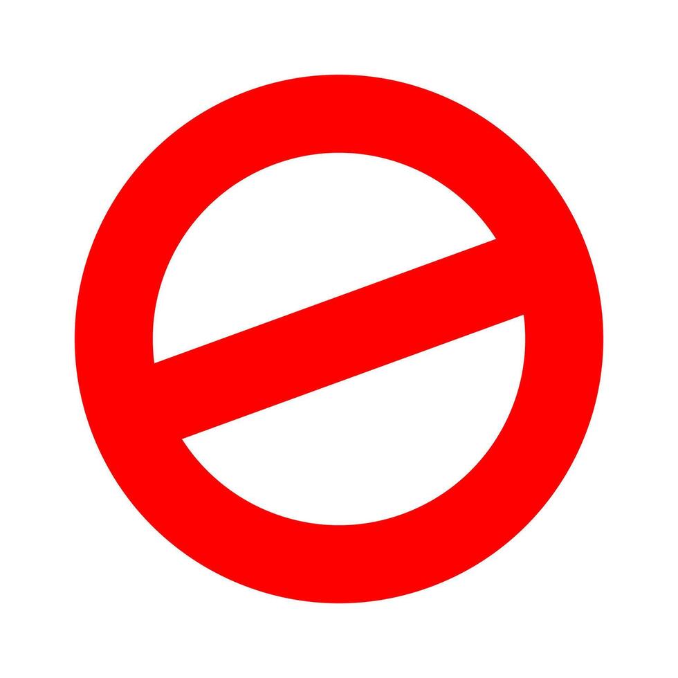 forbidden sign circle red isolated on white, illustration forbidden warning no or stop and ban symbol, circle frame prohibition icon red, forbidden stop symbol for traffic sign, red circle prohibited vector