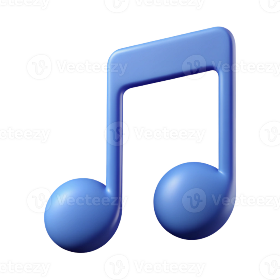 beautiful quintessential Clean lines depicting a music note. Flat color, minimal with Scalable Design. png