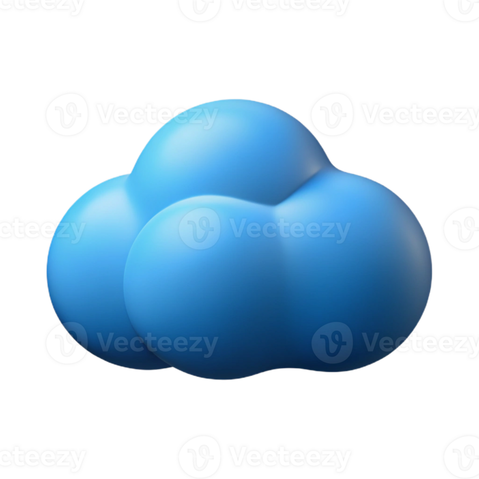 elegant iconic Stylized cloud with a rounded shape. Clean lines, flat color, with Scalable Design. png