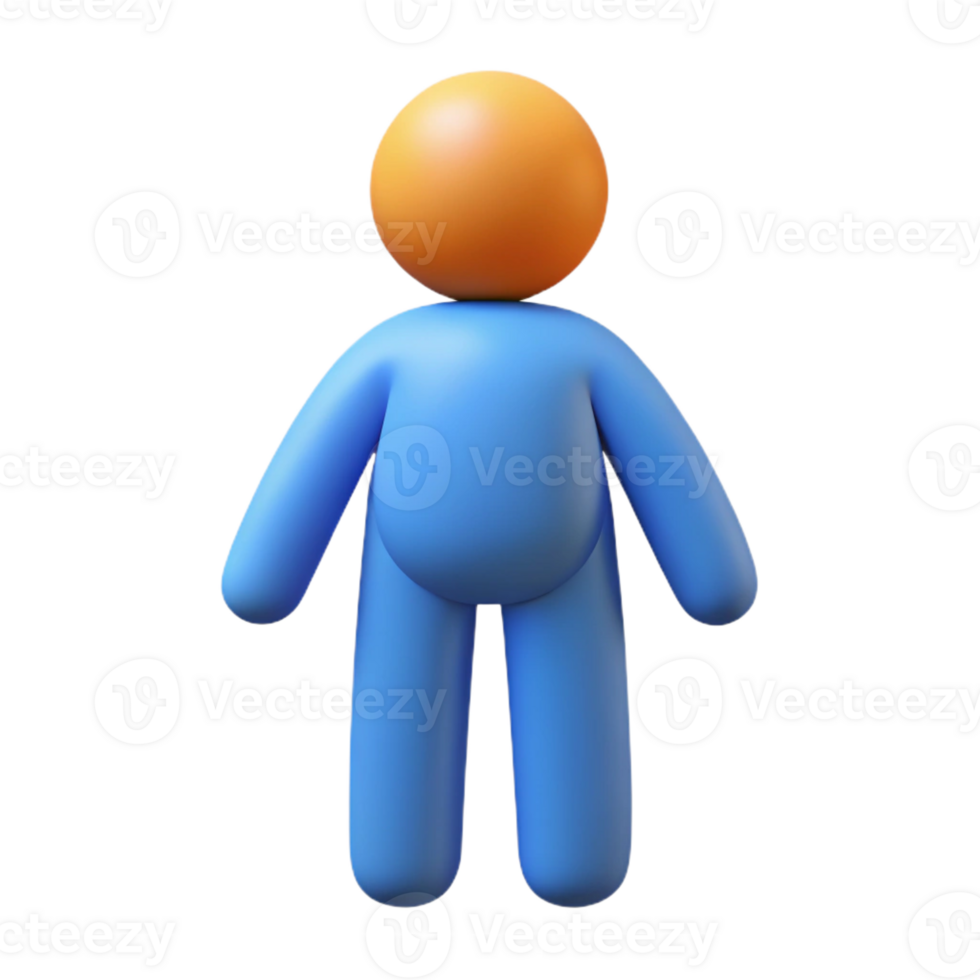 distinctive futuristic Abstract human figure with rounded head, stick limbs. Clean lines, minimal, flat color with Scalable Design. impeccable png