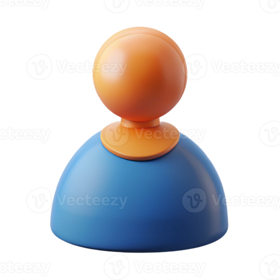 glorious signature Person icon with a circular head and body. Clean lines, flat color, with Scalable Design. png