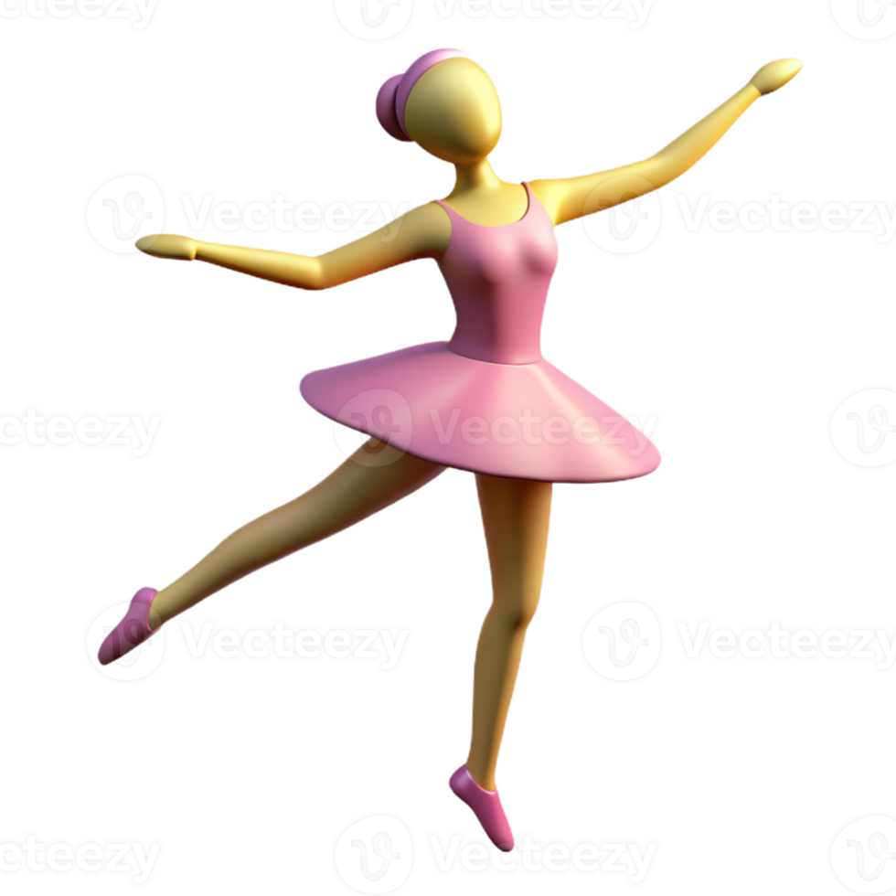 calm vibrant Silhouette of a ballet dancer. Clean lines, flat color, with Scalable Design. high resolution png