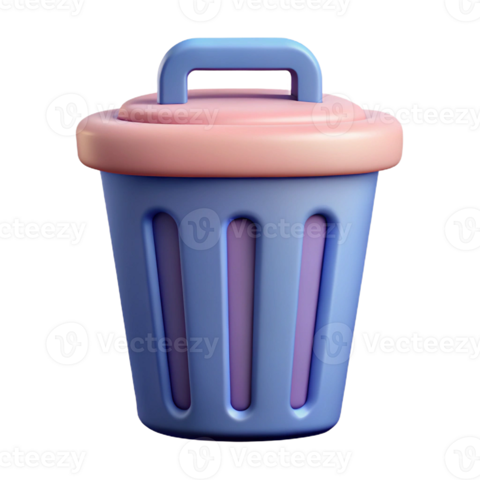 distinctive elegant Pictogram of a trash can. Flat color, scalable, minimal with Scalable Design. 8K png