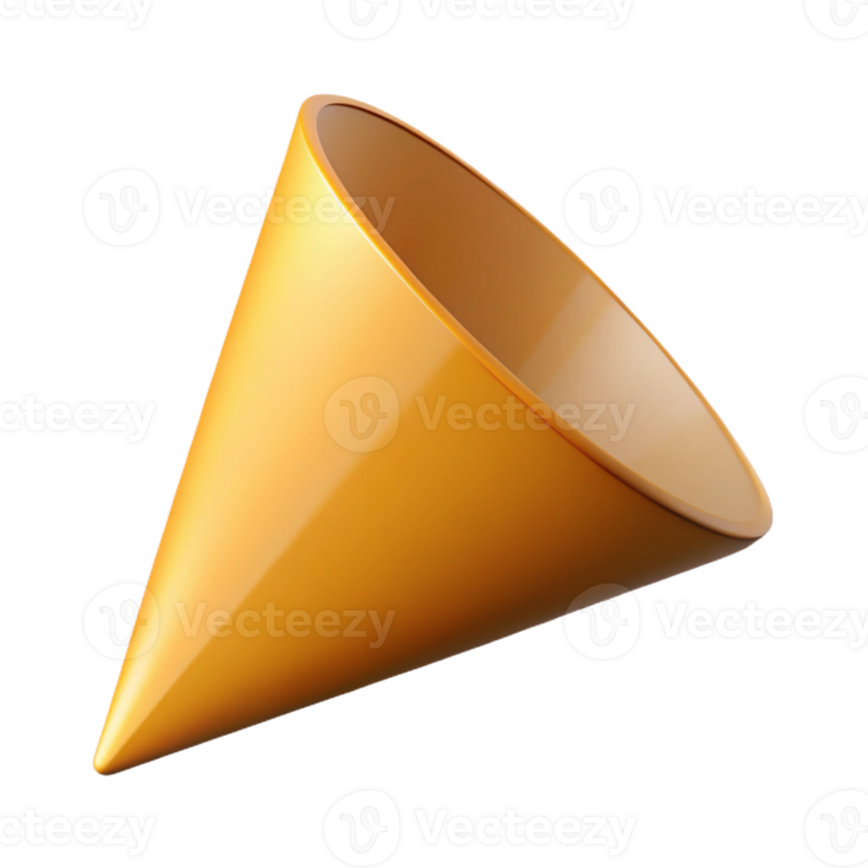 distinguished surreal Geometric drawing of a cone. Crisp edges, with Scalable Design. elite png