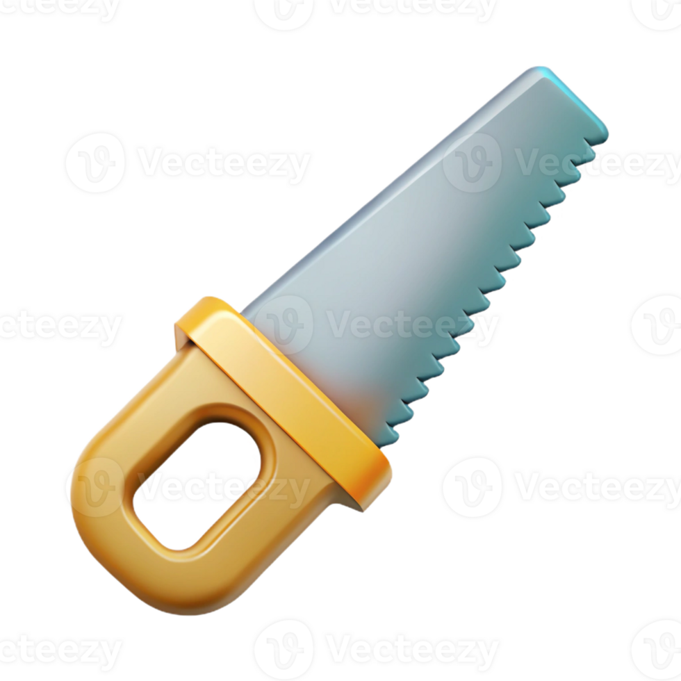 magnificent tranquil rustic Clean lines technical drawing of a saw. Flat color, crisp edges with Scalable Design. high quality png