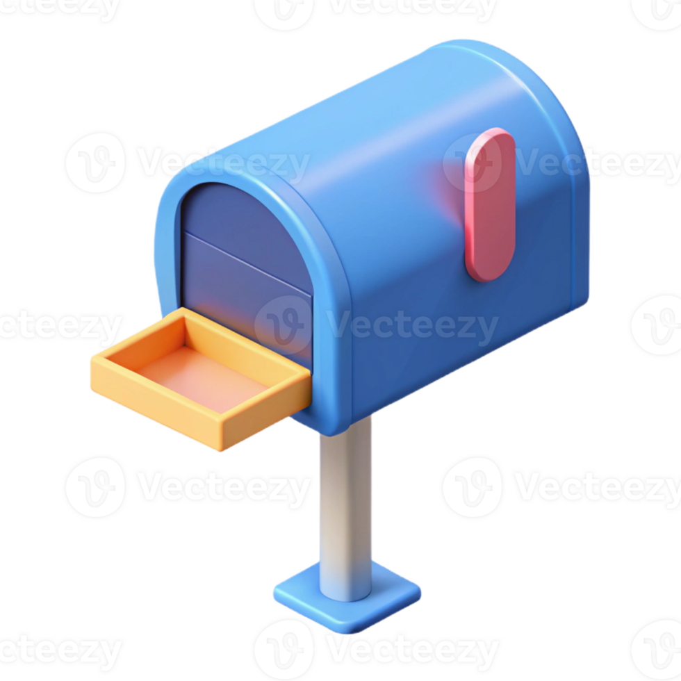 exquisite avant-garde Isometric mailbox. Minimal, crisp edges, flat color. with Scalable Design. flawless png