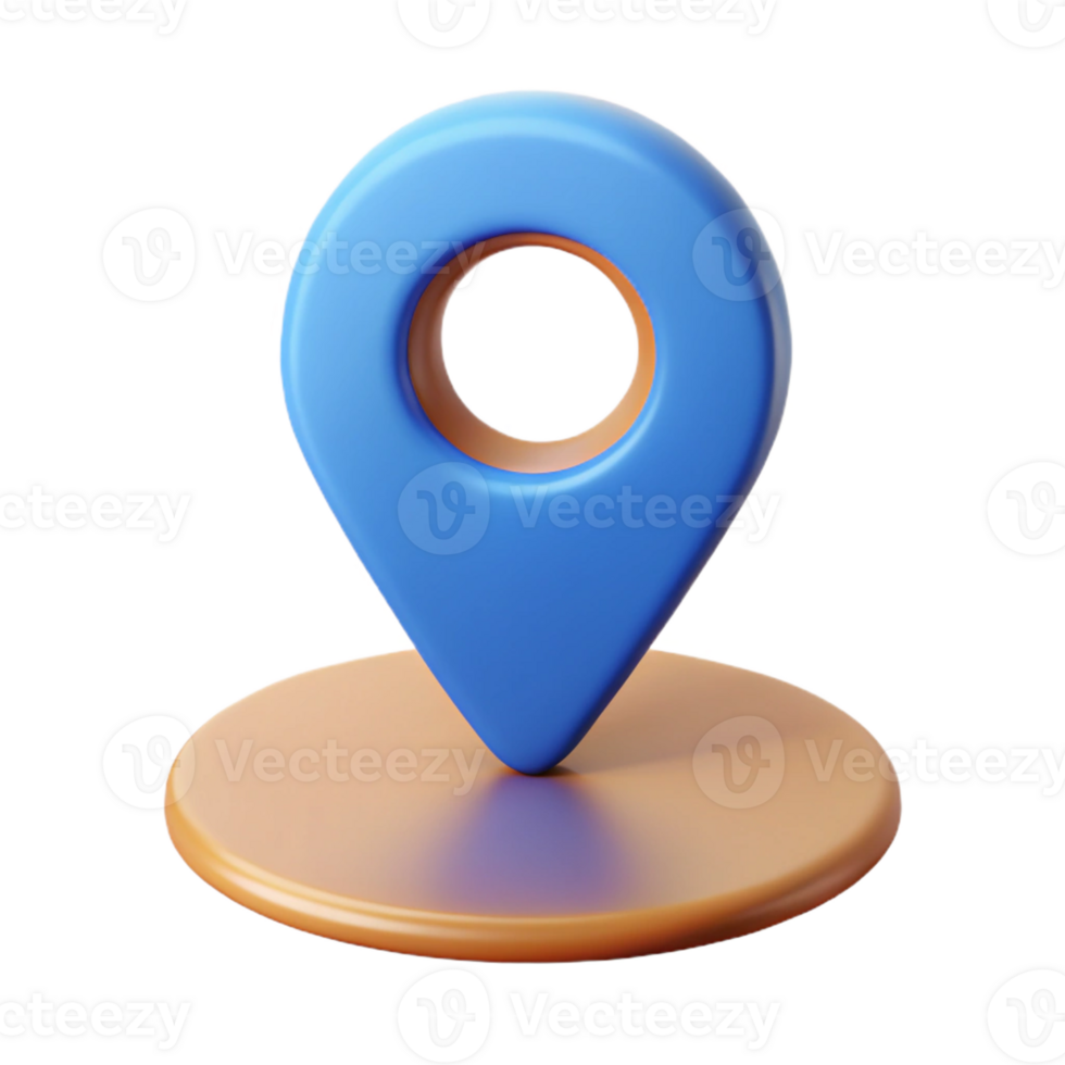 exceptional futuristic A minimal location pin icon. Clean lines, flat color, with Scalable Design. premium png