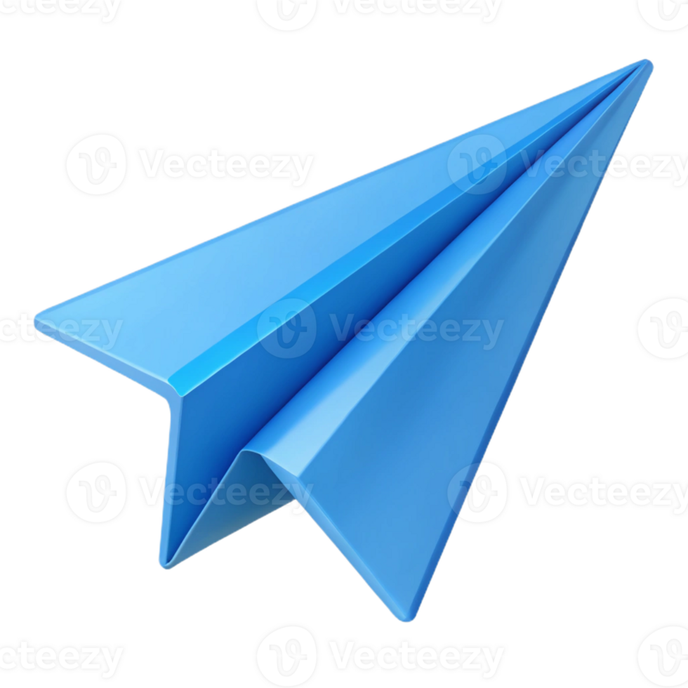 elegant contemporary Clean lines illustration of a paper airplane. Flat color, crisp edges with Scalable Design. refined png