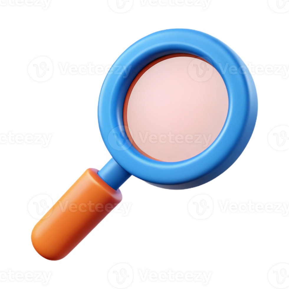 fascinating reflective avant-garde Magnifying glass pictogram. Crisp edges, single-weight stroke, flat color. with Scalable Design. flawless png