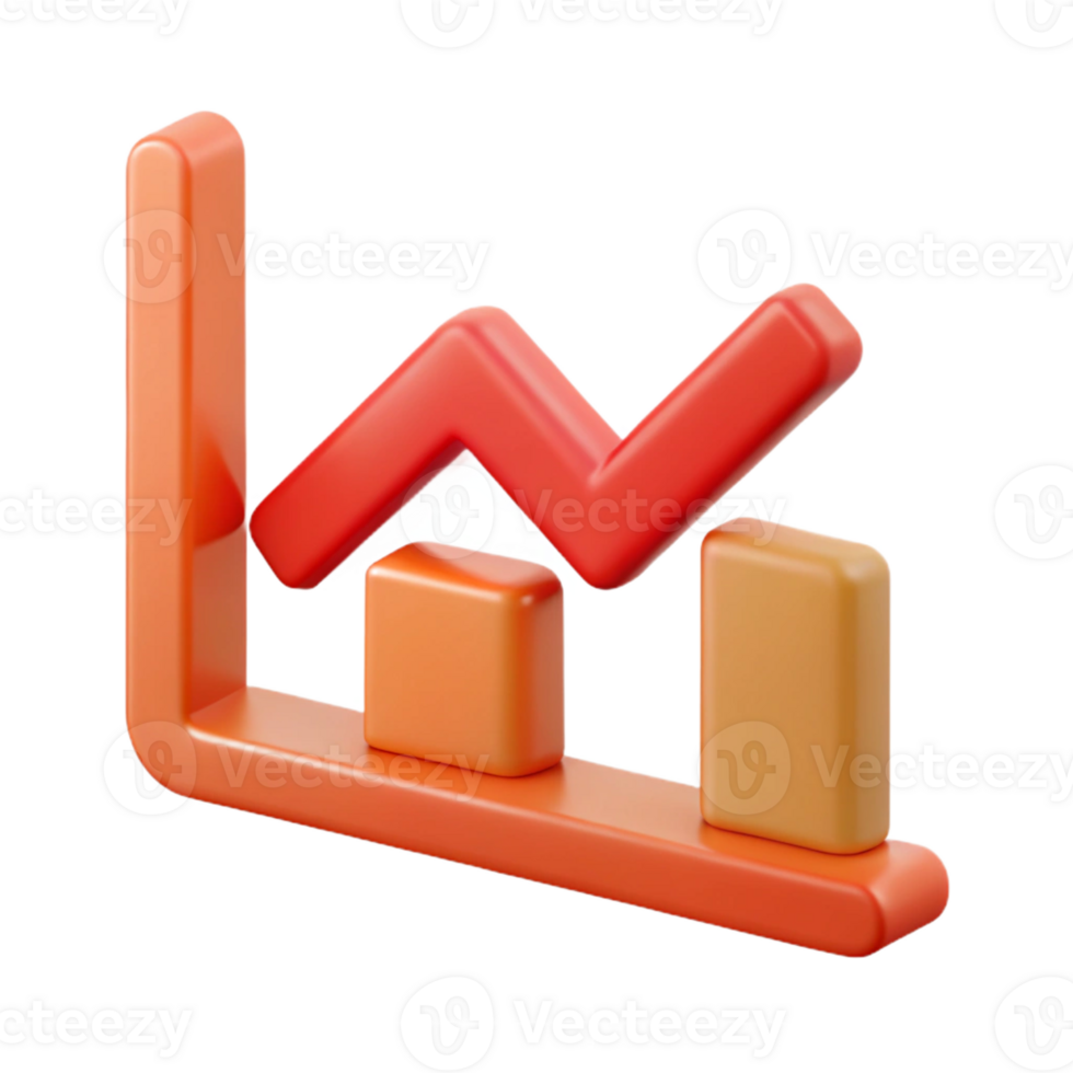 extraordinary exceptional Downward trending arrow chart with two data points. Crisp edges, minimal, with Scalable Design. png