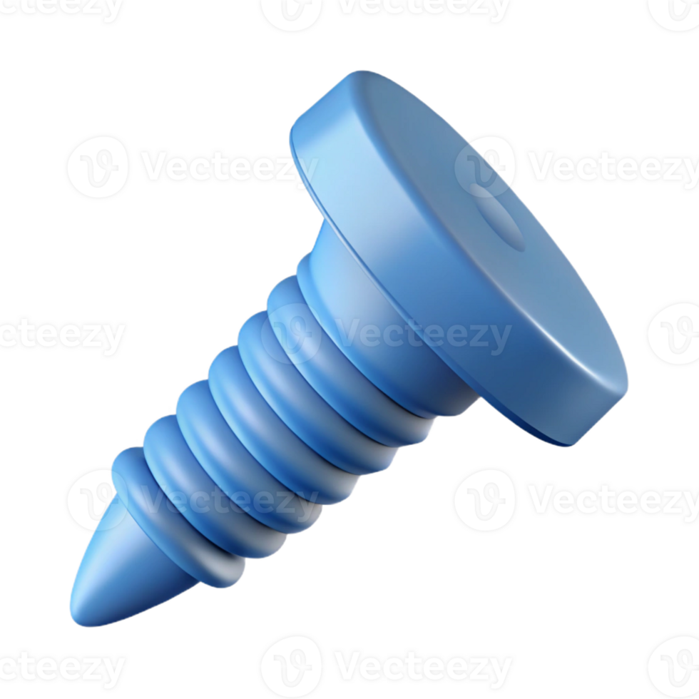 dynamic exquisite Flat color technical drawing of a screw. Minimal design, clean lines with Scalable Design. genuine png