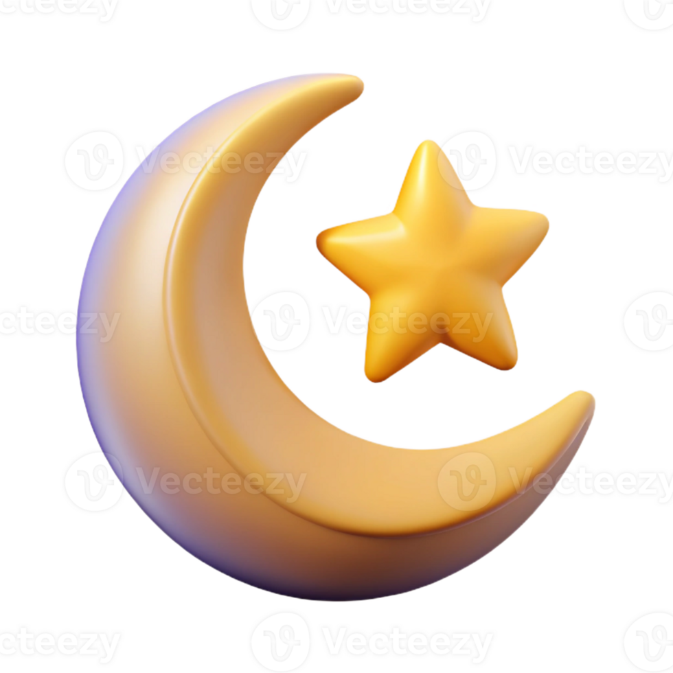 fascinating rare Crescent moon with a star. Symmetrical, flat color, clean lines with Scalable Design. png