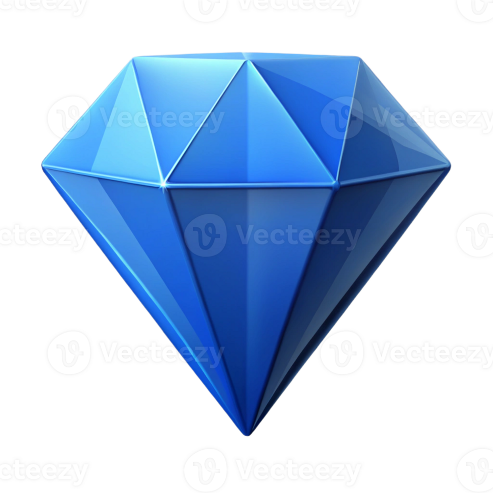 glorious distinguished Geometric diamond with clean lines and flat blue color with Scalable Design. png