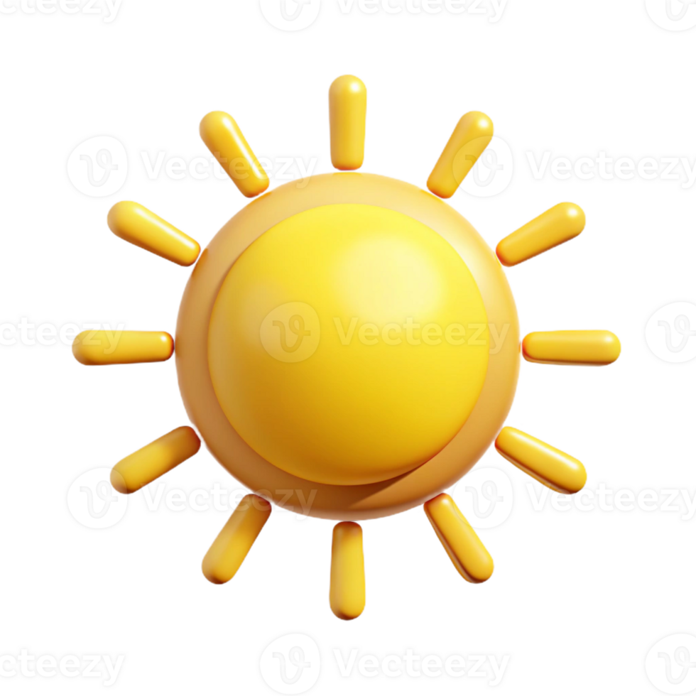 dynamic exquisite Minimal sun icon, crisp edges, flat yellow, single-weight stroke with Scalable Design. ultra HD png
