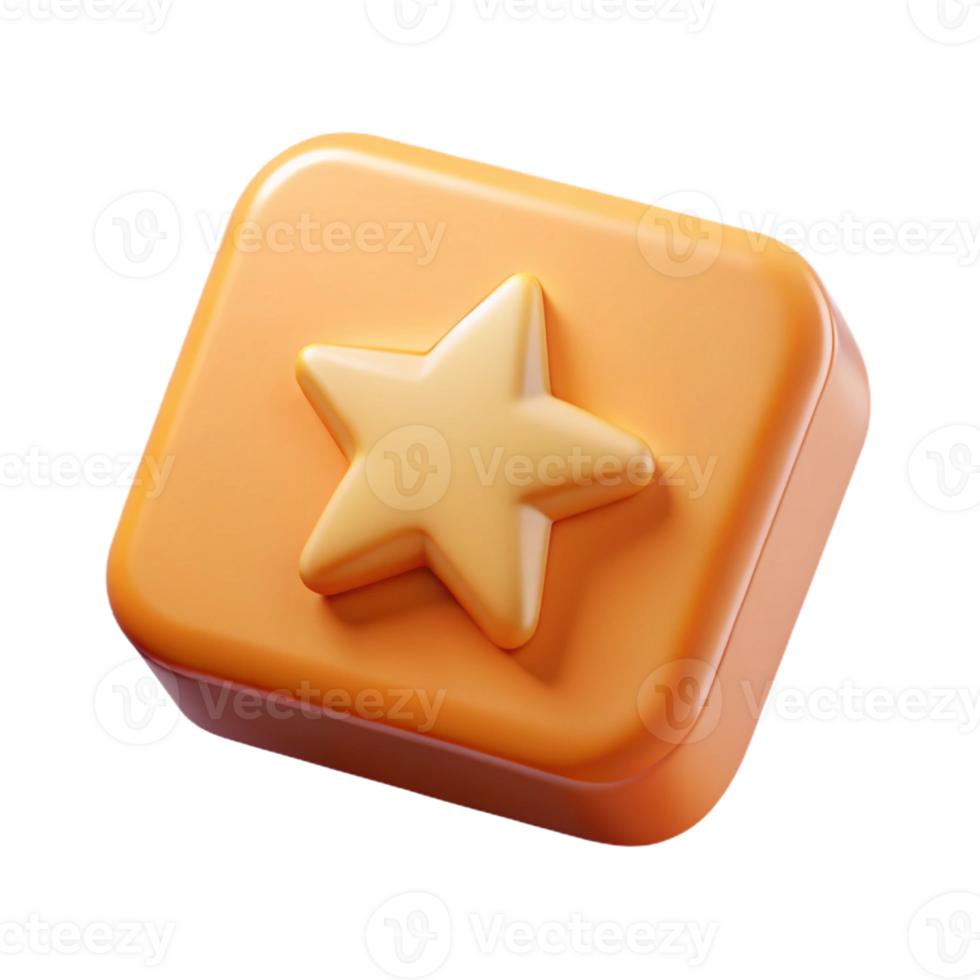 dramatic industrial Rectangular badge, rounded corners, single star. Flat color, clean lines, with Scalable Design. ultra HD png