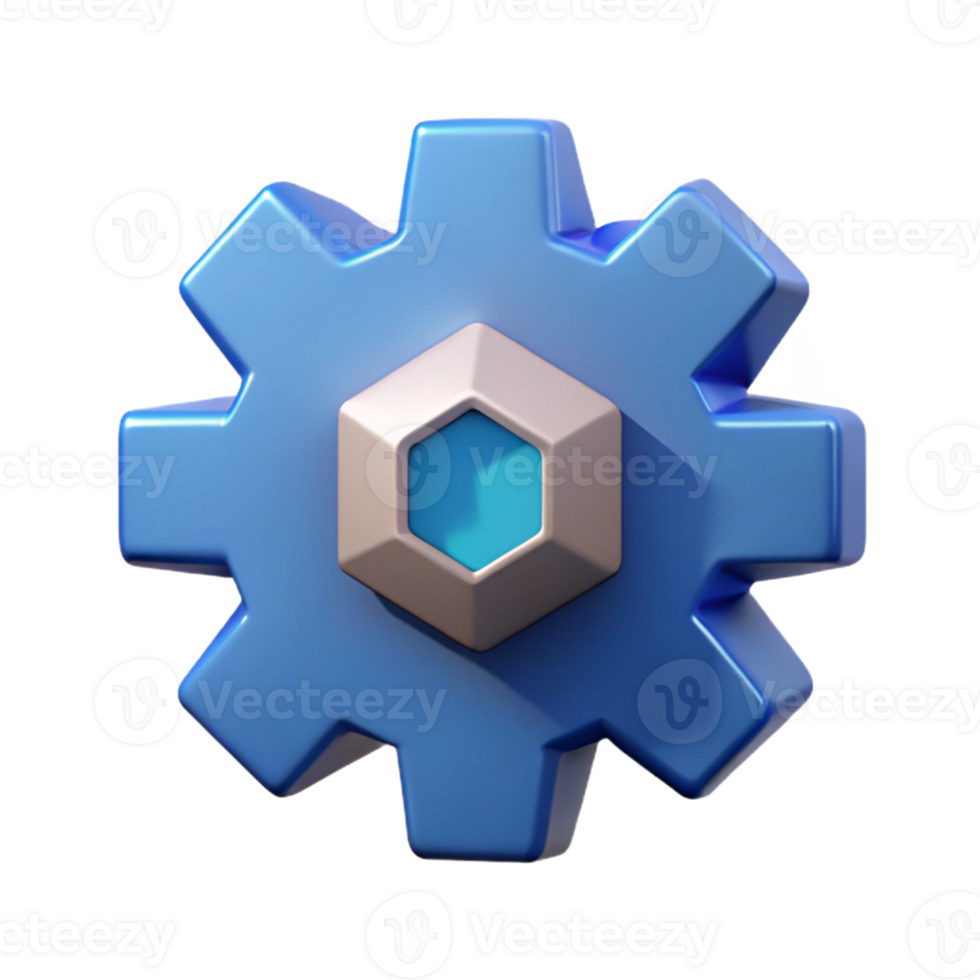 vibrant bohemian Symmetrical gear icon. Geometric shapes, single-weight stroke with Scalable Design. premium png
