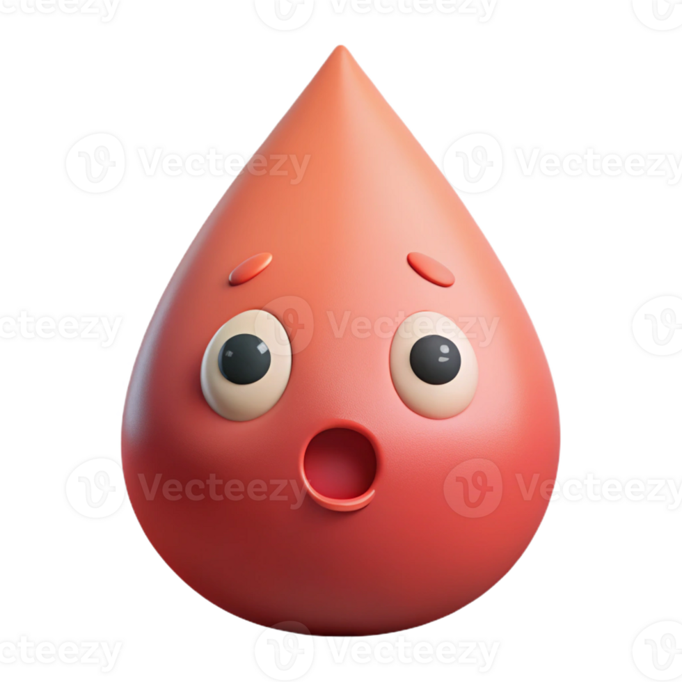 extraordinary ethereal creative Teardrop-shaped character with a surprised expression. Flat color, single-weight stroke, minimal design with Scalable Design. high quality png