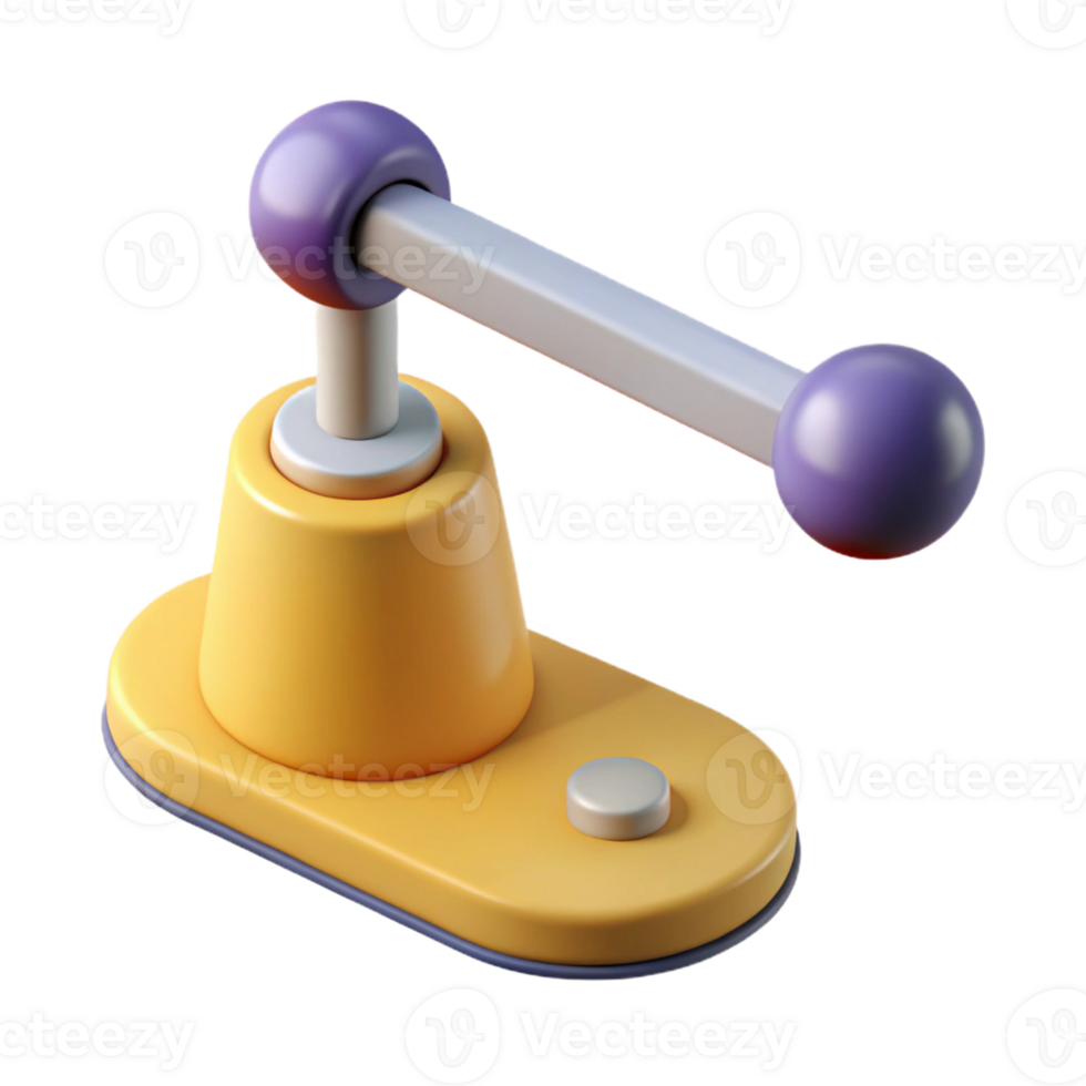 elegant urban Scalable diagram of a simple lever. Single-weight stroke, minimal design, flat color with Scalable Design. ultra HD png
