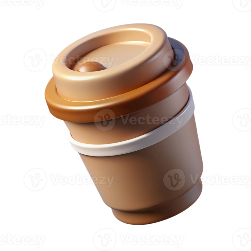 glorious tropical Coffee cup pictogram. Minimal design, single-weight stroke with Scalable Design. handcrafted png