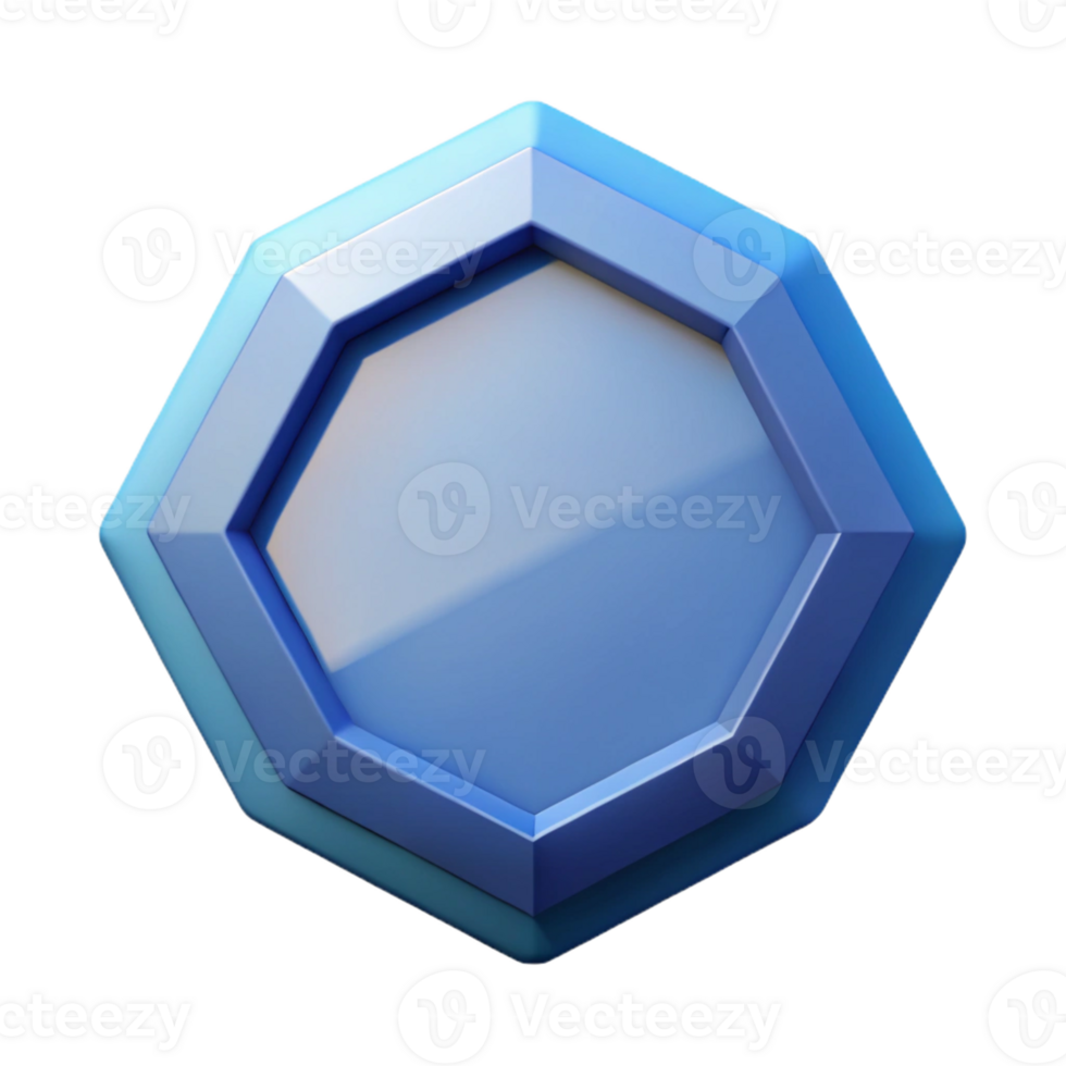 distinguished coastal Geometric octagon icon. Single-weight stroke, crisp edges. Flat color, minimal with Scalable Design. studio quality png
