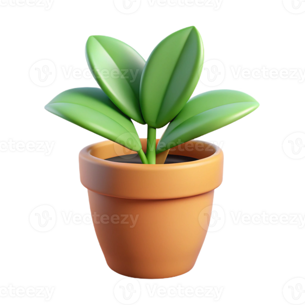 exceptional elegant Minimalist plant in pot. Clean lines, single-weight stroke, with Scalable Design. fine detail png