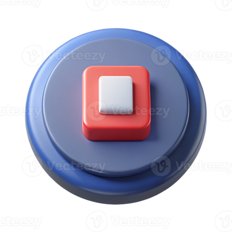 glorious modern A minimal stop button icon. Scalable, flat color with Scalable Design. detailed png