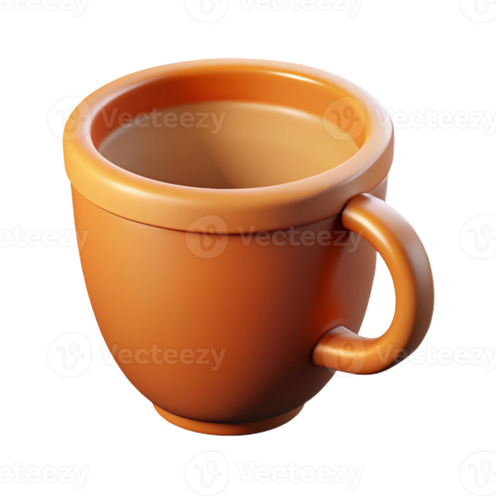 dramatic dramatic abstract Crisp edges outline of a coffee cup. Minimal, flat color with Scalable Design. detailed png