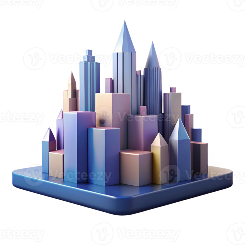 passionate beautiful Geometric cityscape silhouette. Flat color, crisp edges with Scalable Design. genuine png