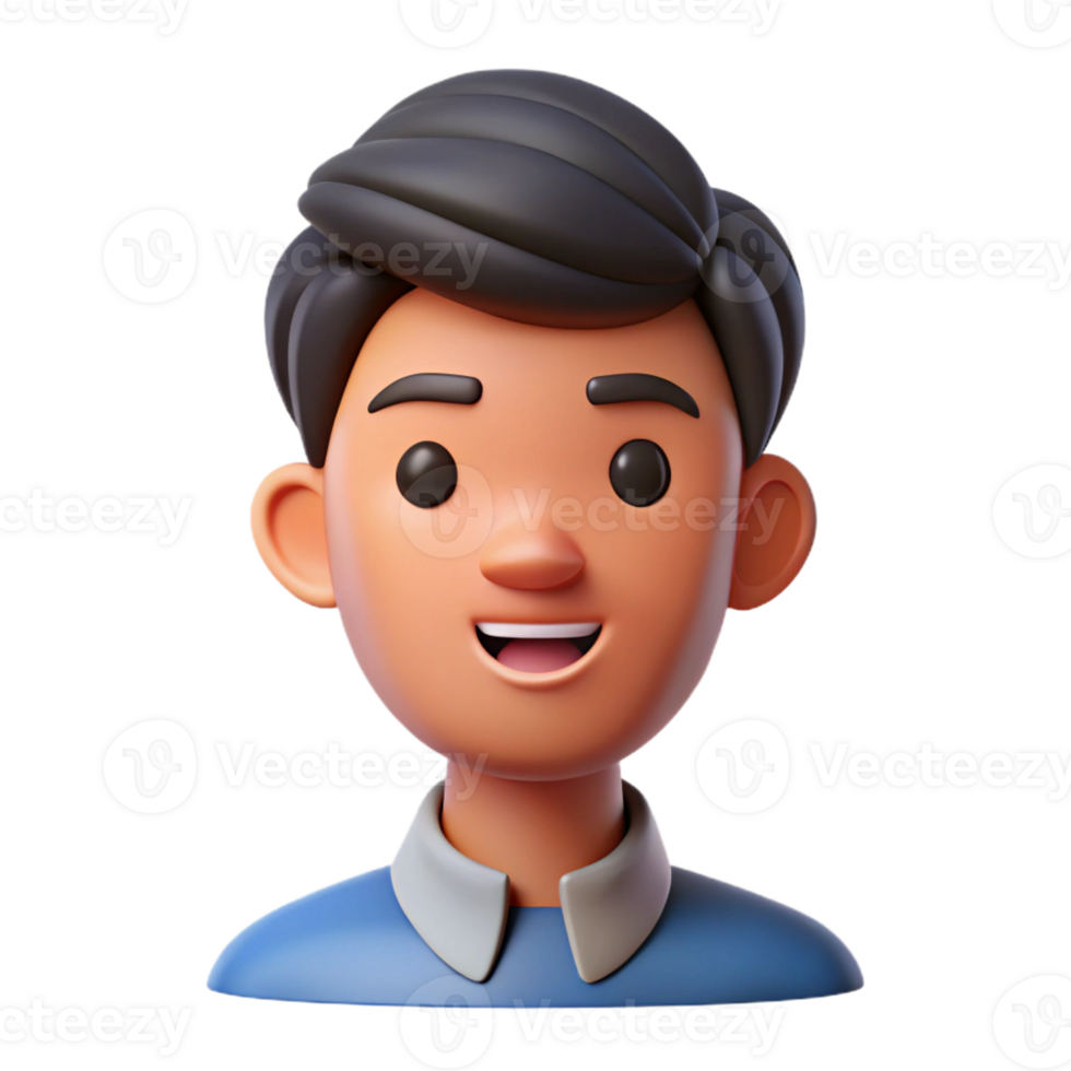 peaceful wonderful Flat color portrait of a stylized face. Clean lines, with Scalable Design. crisp png