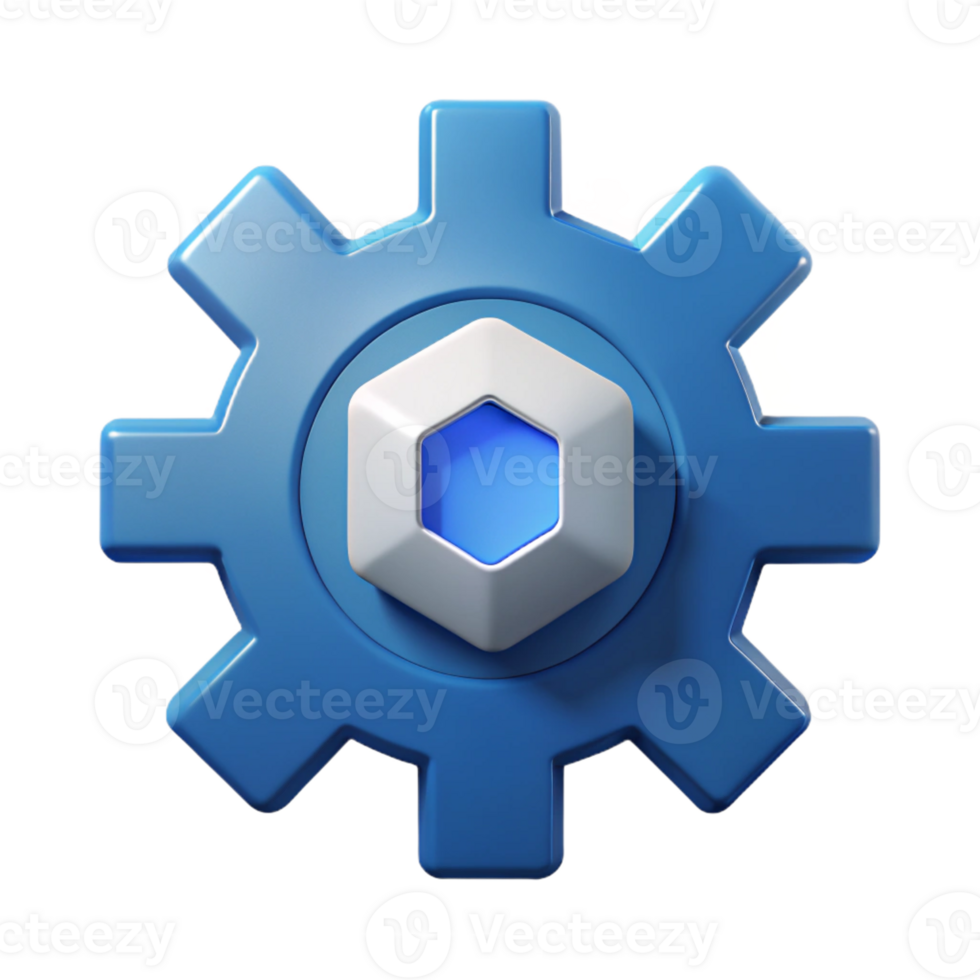 alluring whimsical creative Symmetrical gear icon. Geometric shapes, single-weight stroke with Scalable Design. expertly shot png