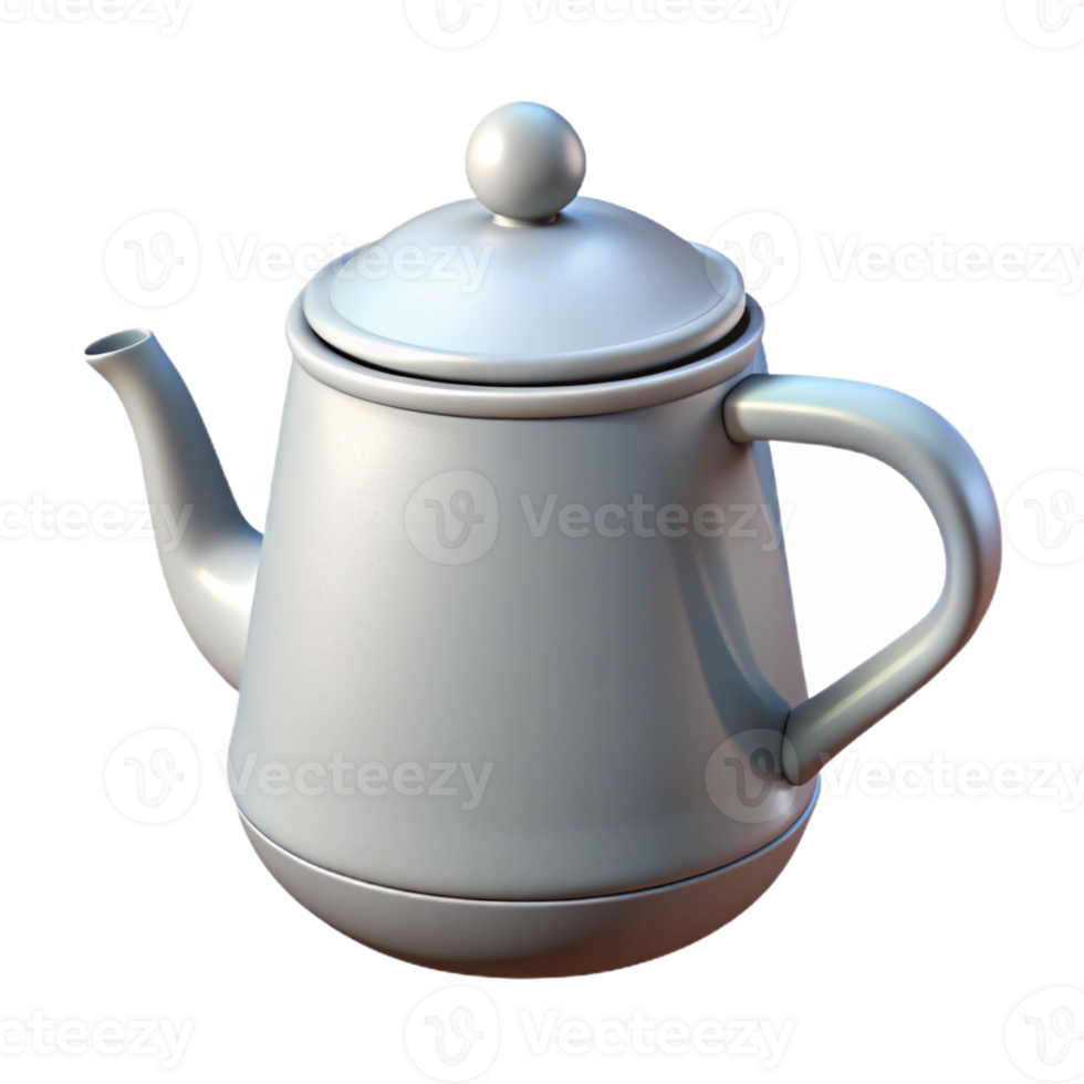 distinctive futuristic Minimal line art of a teapot. Clean lines, with Scalable Design. artisan png
