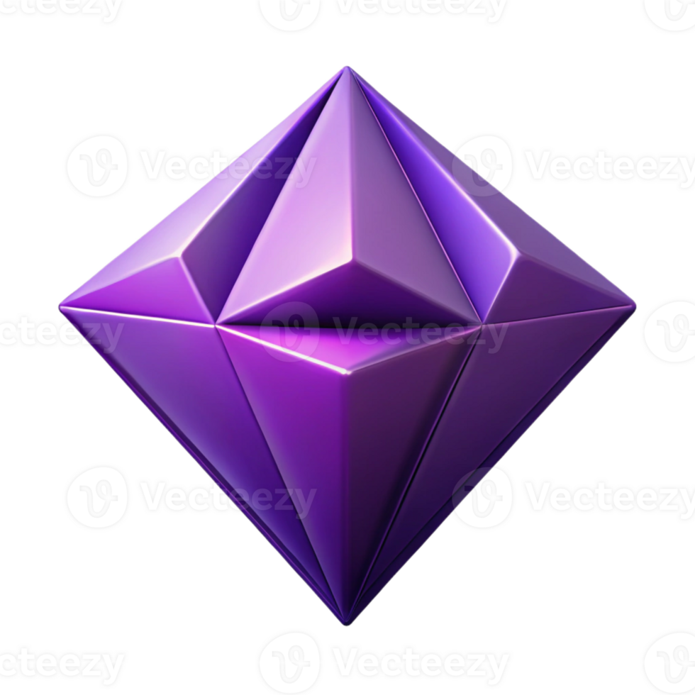 beautiful quintessential Geometric purple triangles forming a diamond shape. Crisp edges, flat color with Scalable Design. png