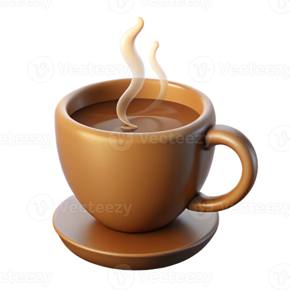 celebrated avant-garde Coffee cup with steam. Minimal, single-weight stroke, with Scalable Design. original png