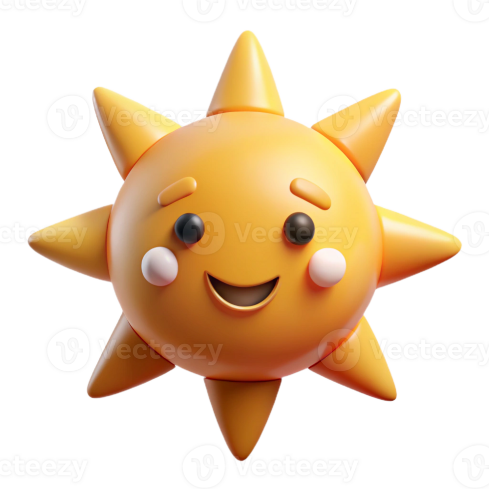 enchanting rustic Smiling sun character with triangular rays. Clean lines, flat color, minimal design with Scalable Design. exclusive png