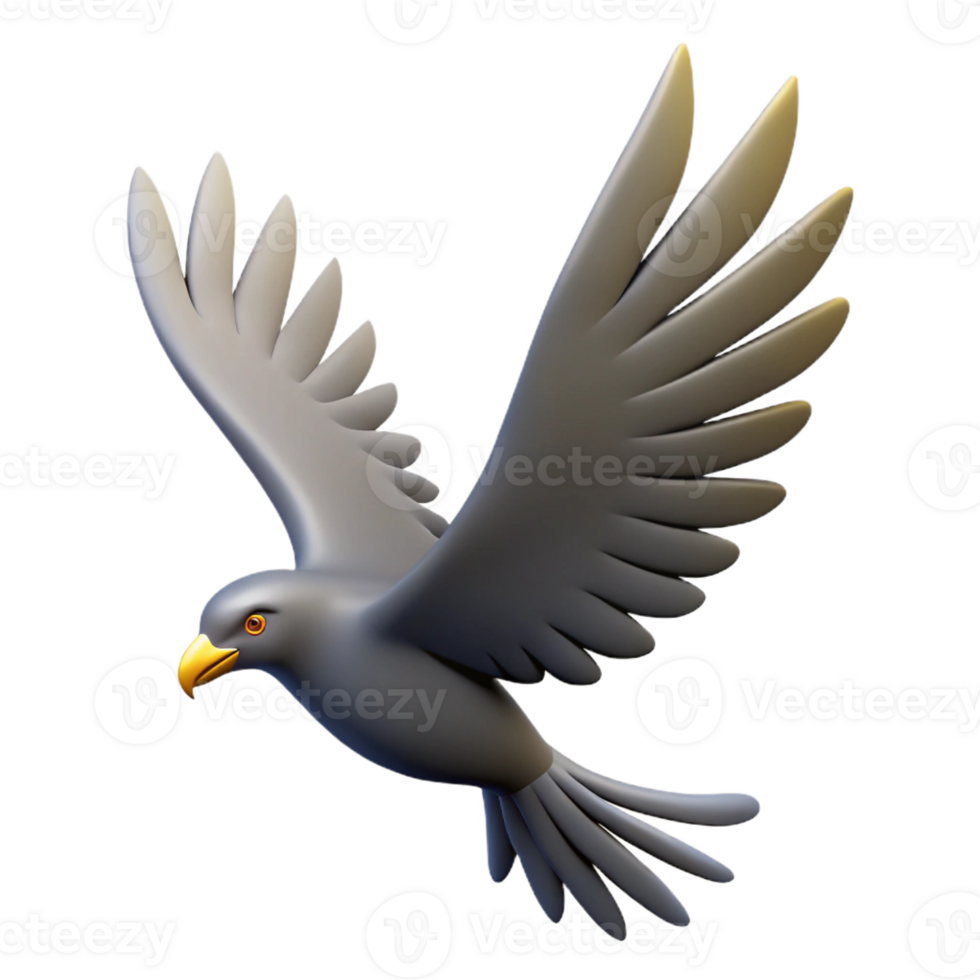 glorious joyful abstract Silhouette of a soaring eagle. Clean lines, flat color, with Scalable Design. detailed png